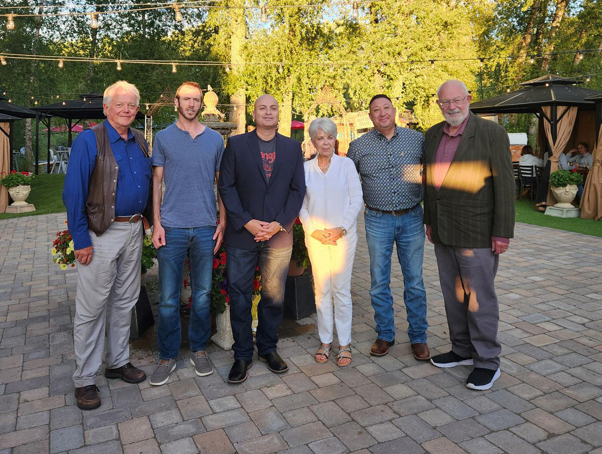 From left: Luke Danielson, advisor to Butch Clark, Architect Cillian Barrett, NNMC President Hector Balderas, NNMC Major Gifts Officer Judith Pepper, NNMC Technical Trades Chair Joe Padilla and Butch Clark