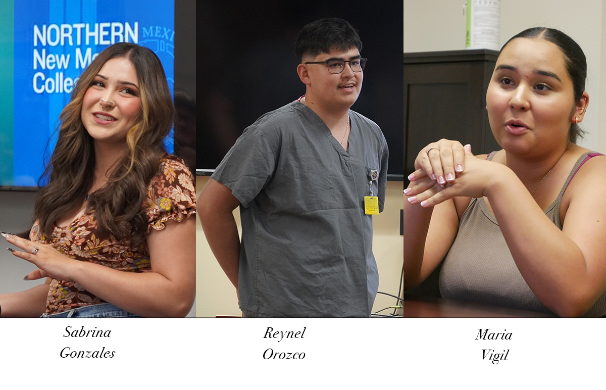 Photos from left of Sabrina Gonzales, Reynel Orozco and Maria Vighil