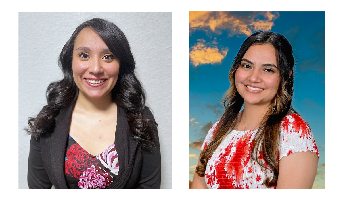 Headshots of Maxine Chacon and Mariah Vasquez